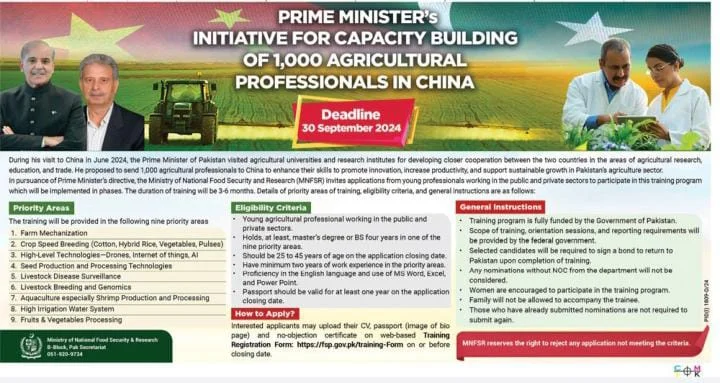  Prime Minister's Initiative for 1,000 Agricultural Professionals Capacity Building Program in Chinan 2024