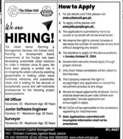 The Urban Unit Jobs 2024 Advertisement