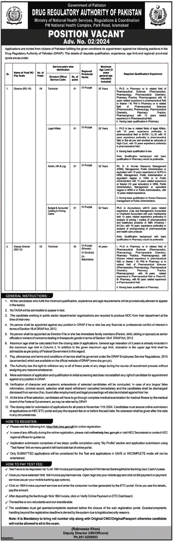 DRAP Jobs Ads 022024