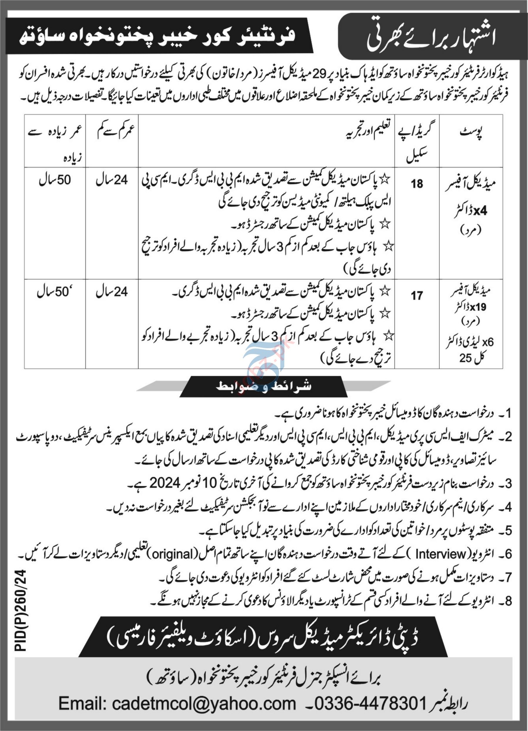 Frontier Core FC Jobs 2024 Advertisement: