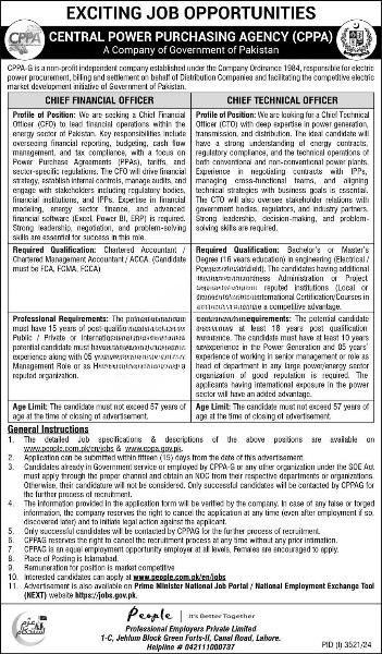 Jobs at Central Power Purchasing Agency Advertisement: