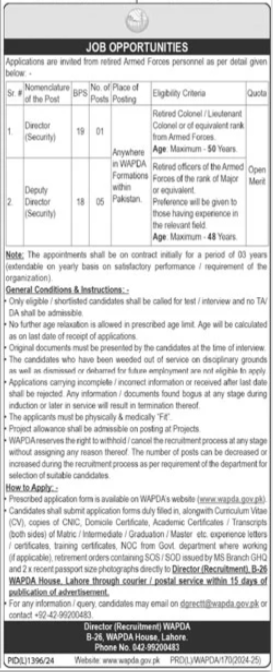 Jobs At Water And Power Development Authority Advertisement