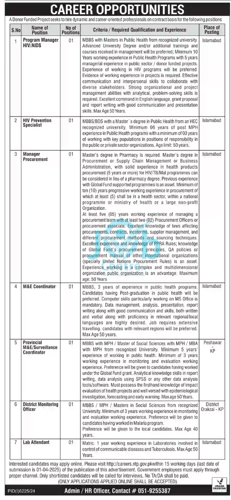 NTP Gov Jobs 2025 Today Advertisement