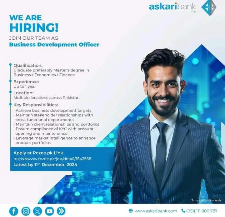 Askari Bank Careers 2024 Advertisement