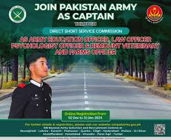 Join Pak Army Captain Jobs 2024 Advertisement