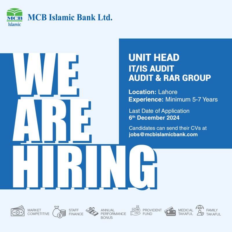 Latest MCB Bank Jobs 2024 Advertisement