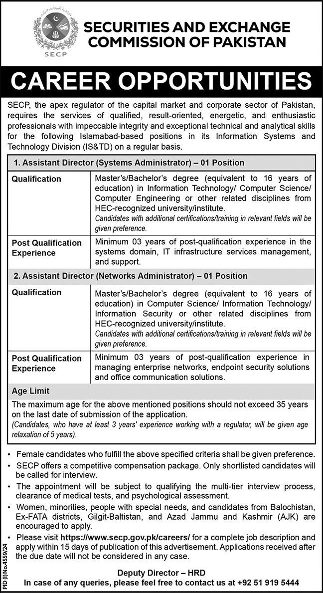 Latest SECP Jobs 2025 | Online Apply at www.secp.gov.pk - Jobs Observer