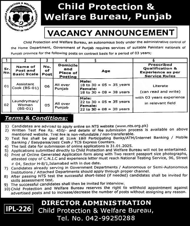 CPWB Jobs 2025 Advertisement