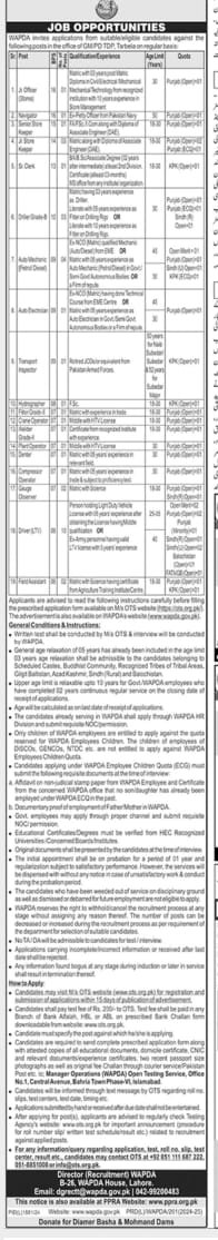 OTS WAPDA Jobs 2025 Online Apply Advertisement