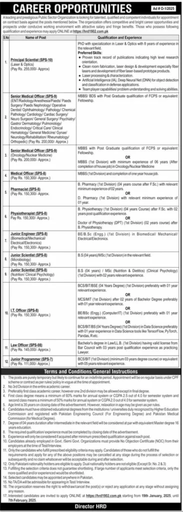 PAEC Jobs 2025 Advertisement