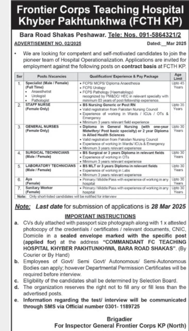 FC KPK Jobs 2025