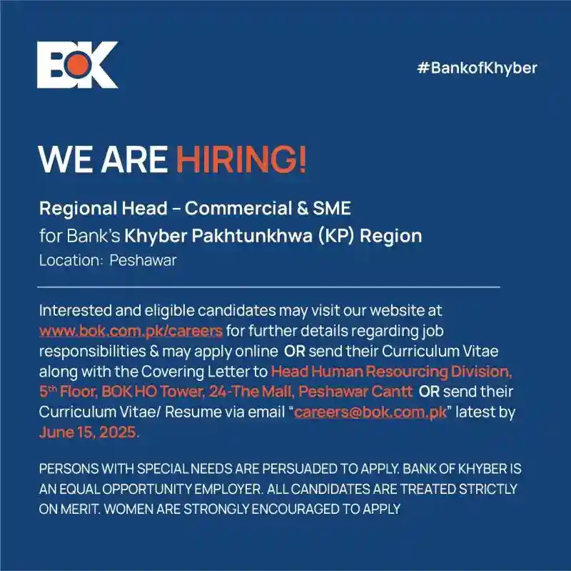 Latest BOK Recruitment 2025 Today Advertisement