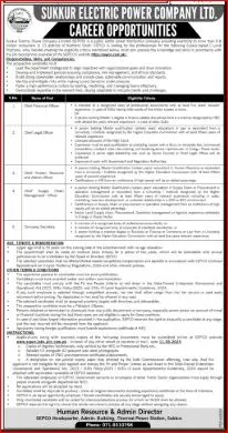 Sukkur Electrical Power Company SEPCO Jobs 2025 Latest Advertisement